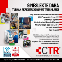 Dokuz Meslekte Daha TÜRKAK Akreditasyonumuz Tamamlandı